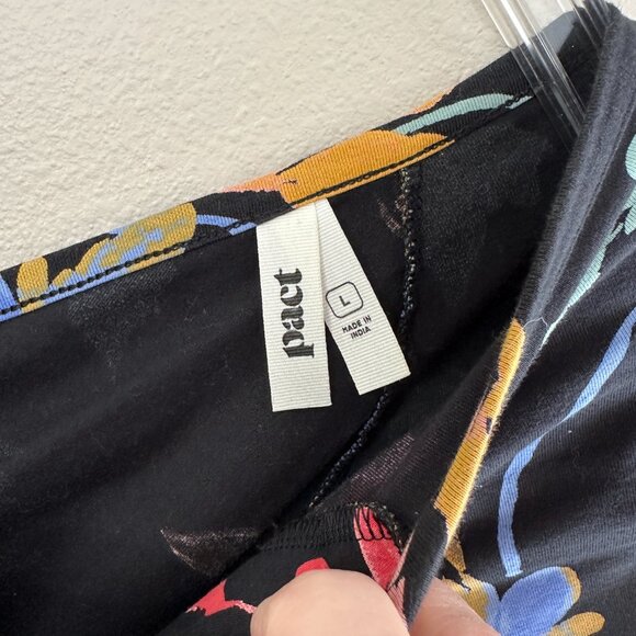 Pact Fit & Flare Crossback Maxi Dress in Black Floral, L - Picture 4 of 9